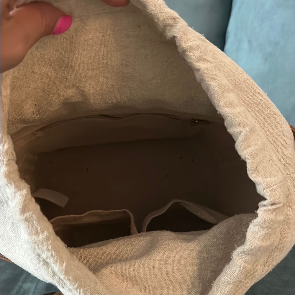Brown Woven Leather Tote Bag - Picture 3 of 3